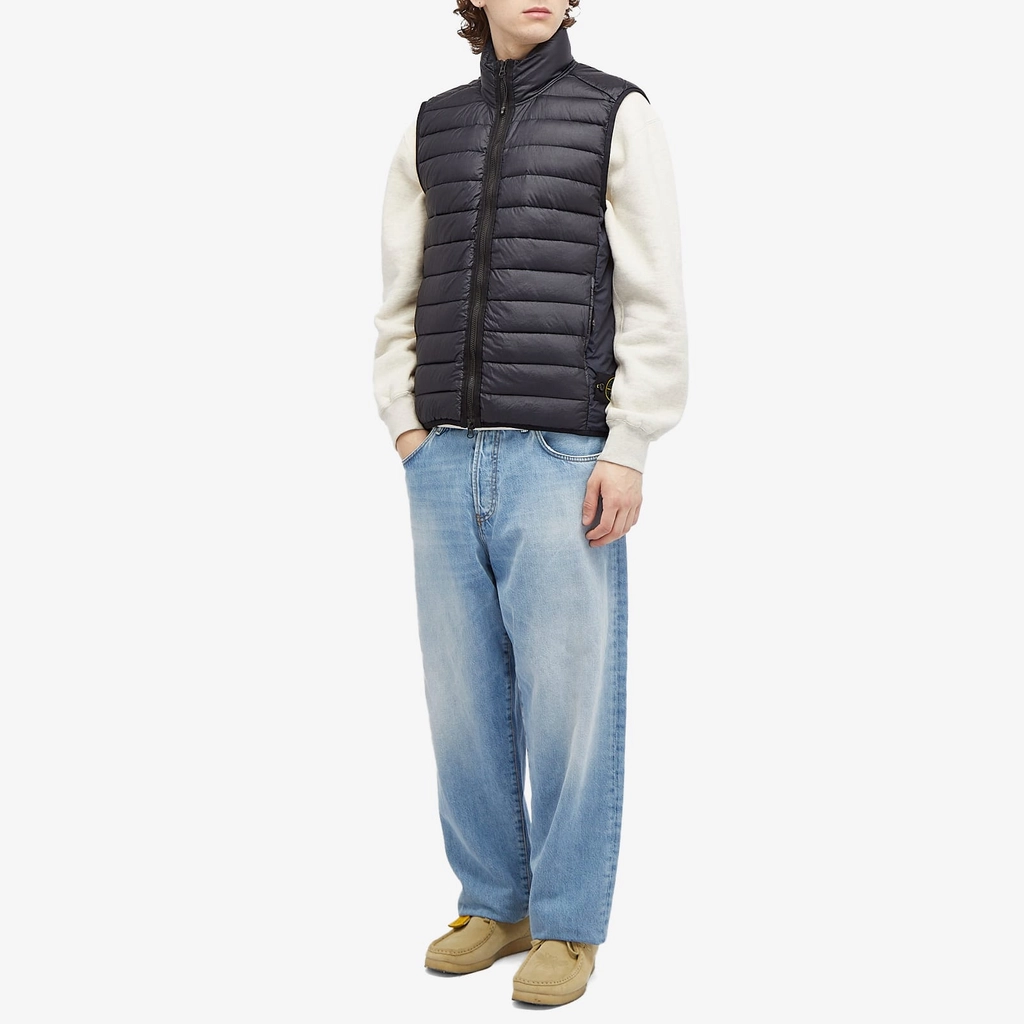 Stone Island Men's Lightweight Down Vest Navy Blue